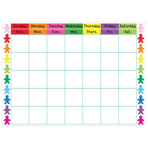 Wall Calendar - Rainbow People - 17-Inch x 22-Inch