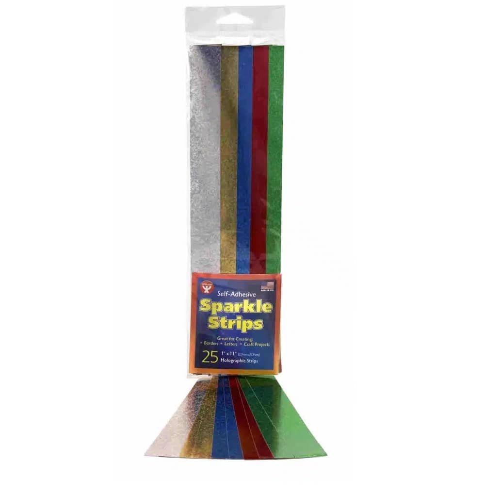 Holographic Sparkle Strips, Self-Adhesive