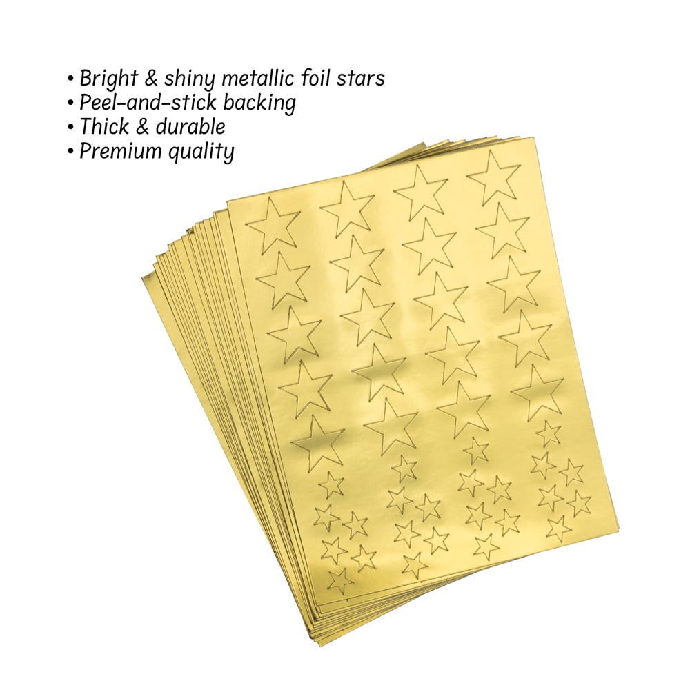 Gold Foil Star Stickers (Incentive & Prize)