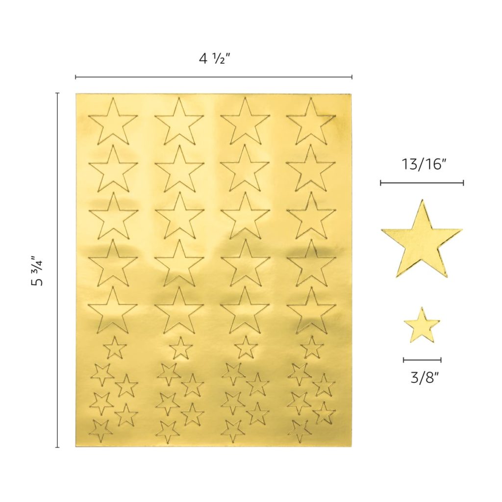Golden Star Stickers Golden Foil Star Stickers For - Temu