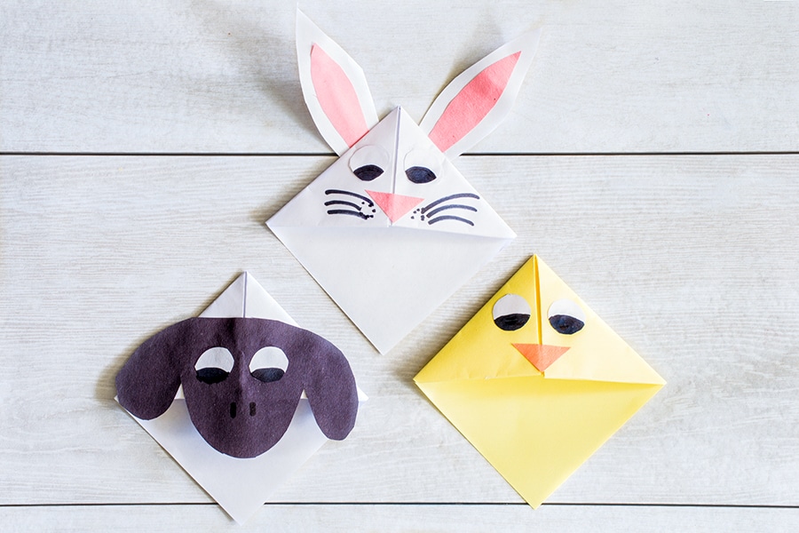 easter crafts origami corner bookmarks