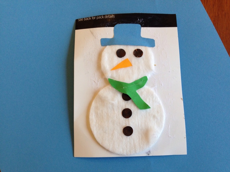 Cotton wool pads - Snowman Christmas Card - Image 4
