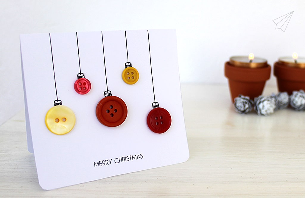 How to make - Christmas cards with baubles + free printables » [es.kaa.] makes