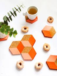 Geometric Cork Coasters 
