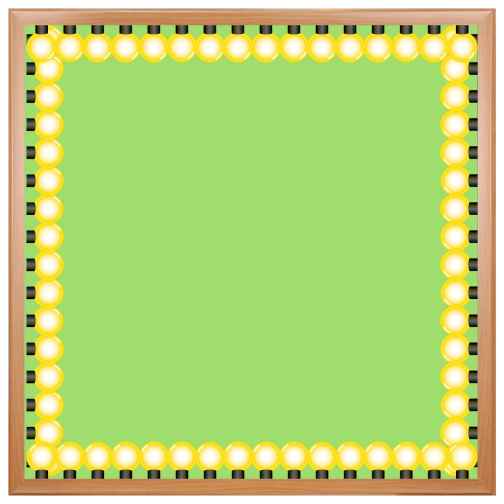 green and yellow border design
