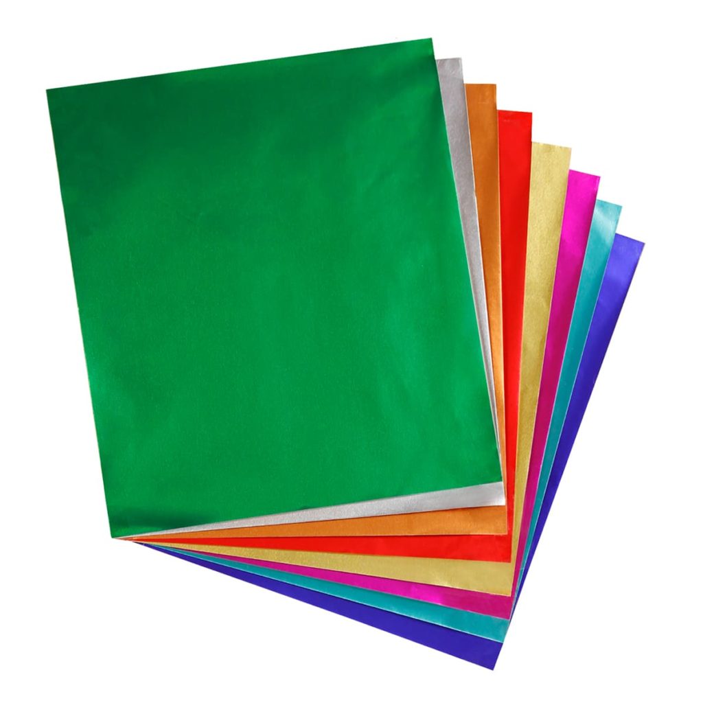  Hygloss Products, Inc Metallic Foil Paper 10 x 13 Inches, Red  and Green Sheets, 5 of Each Color, 10 x 13 : Everything Else