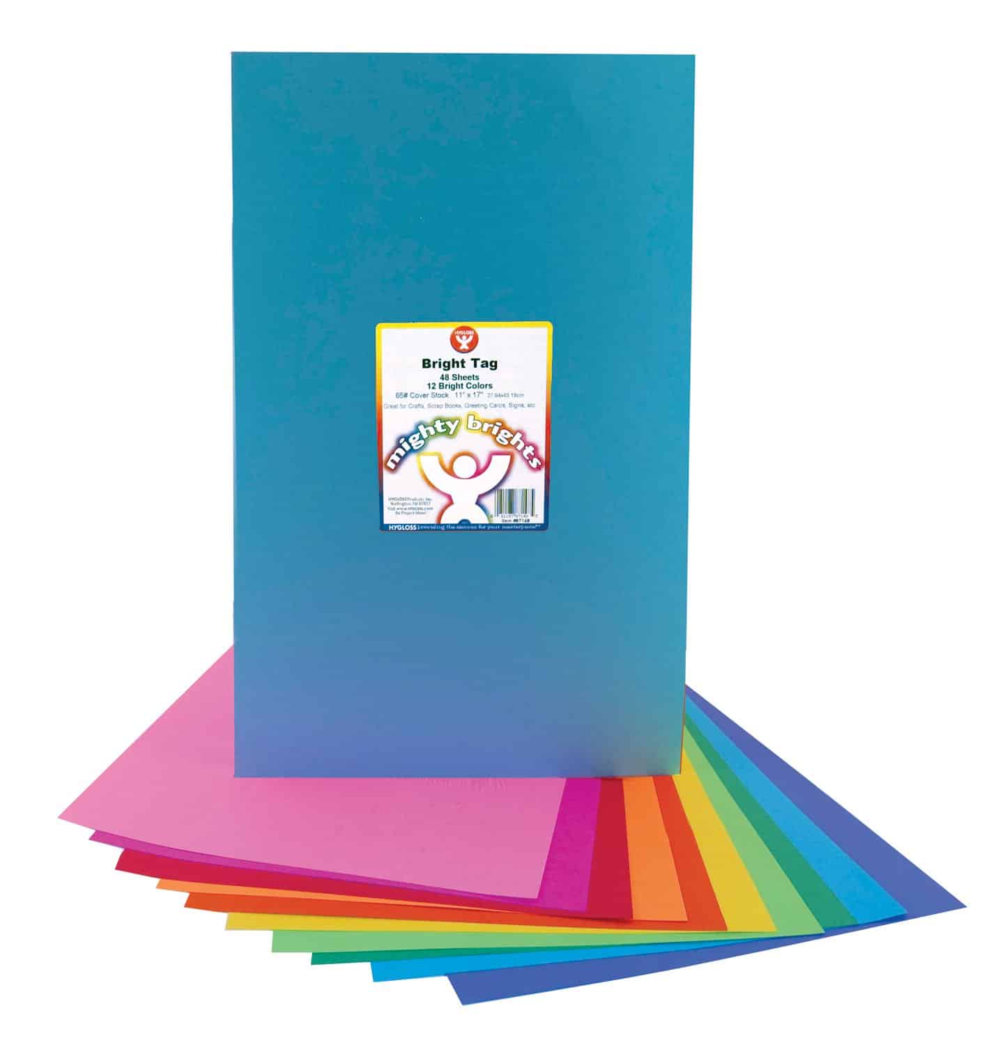 Hygloss Bright Frames - Rectangle Paper Frame with Rectangle Cut-out - 6  Fun Colors - Large Frame - 11” x 14” - Opening Size 8” x 10.5” - 24 Count