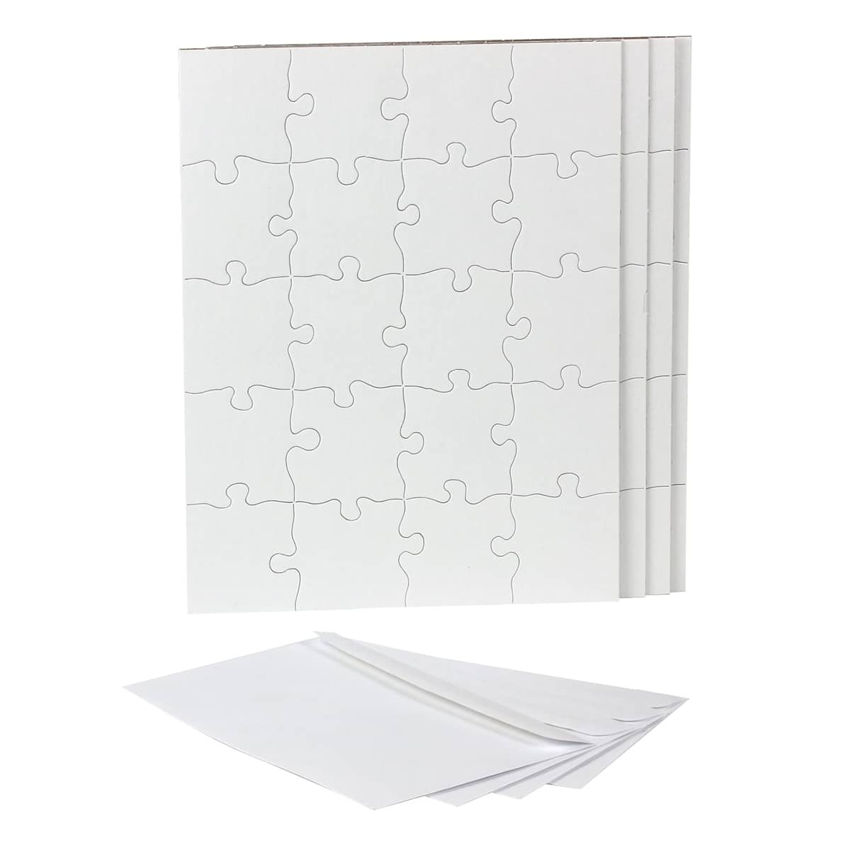 Inovart 2744 5 .5 x 8 in. Puzzle-It Blank Puzzles with Envelopes