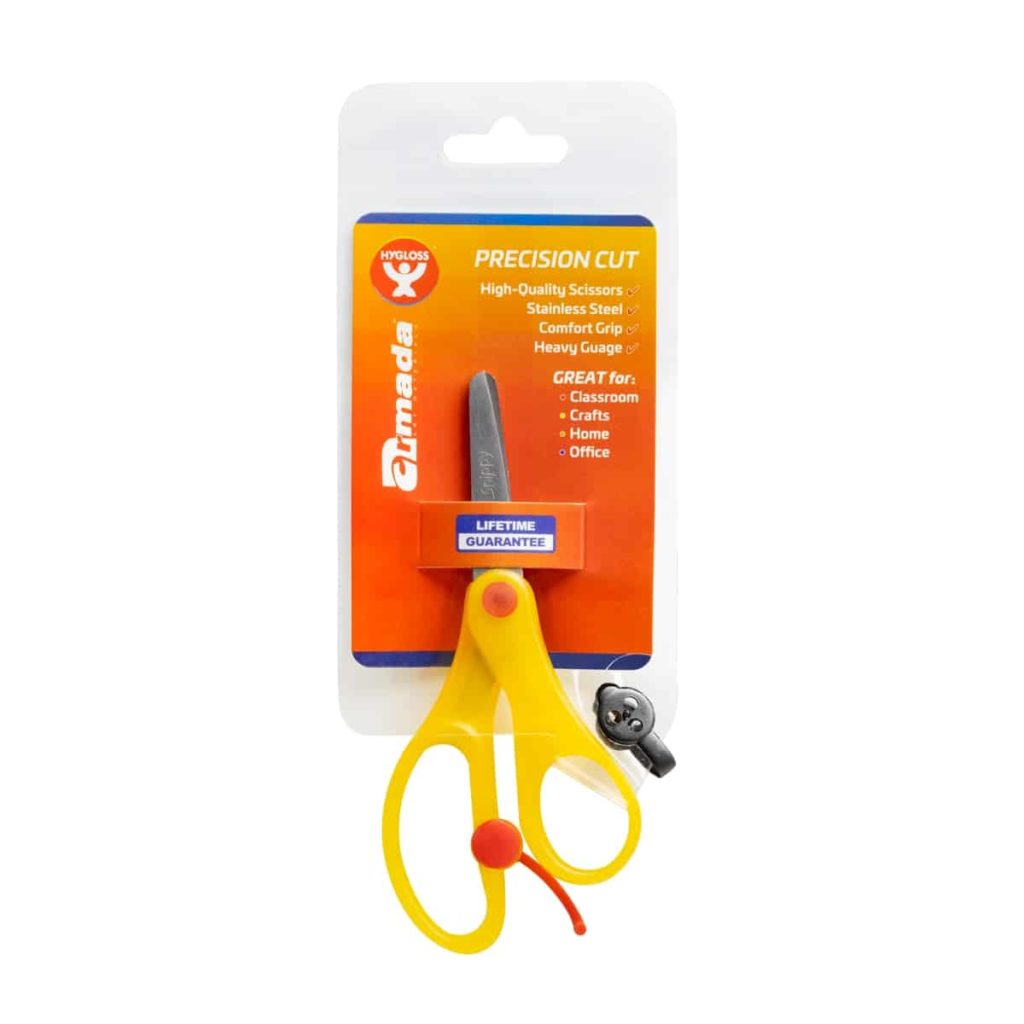 School Smart Plastic Blunt Tip Scissor, 5 Inches, Yellow