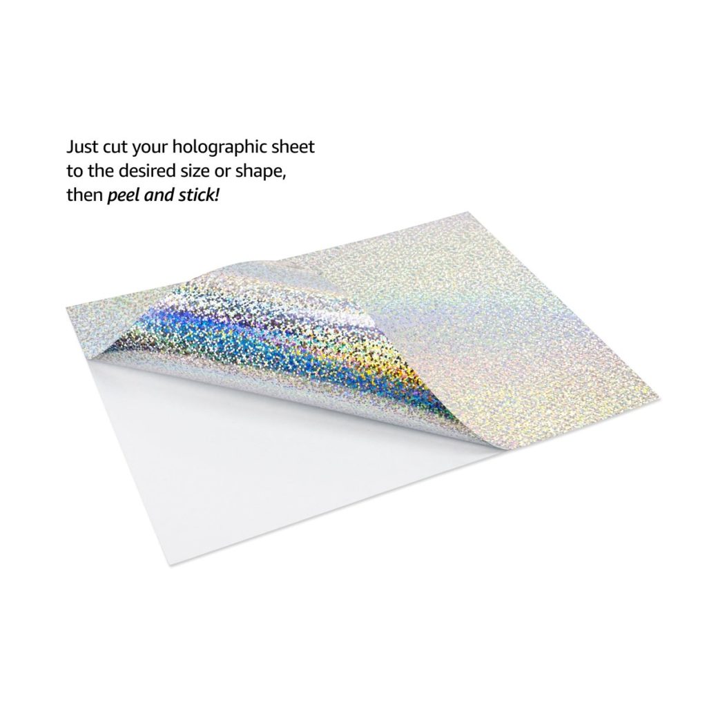 Holographic adhesive gloss permanent vinyl sheet sticky vinyl silver