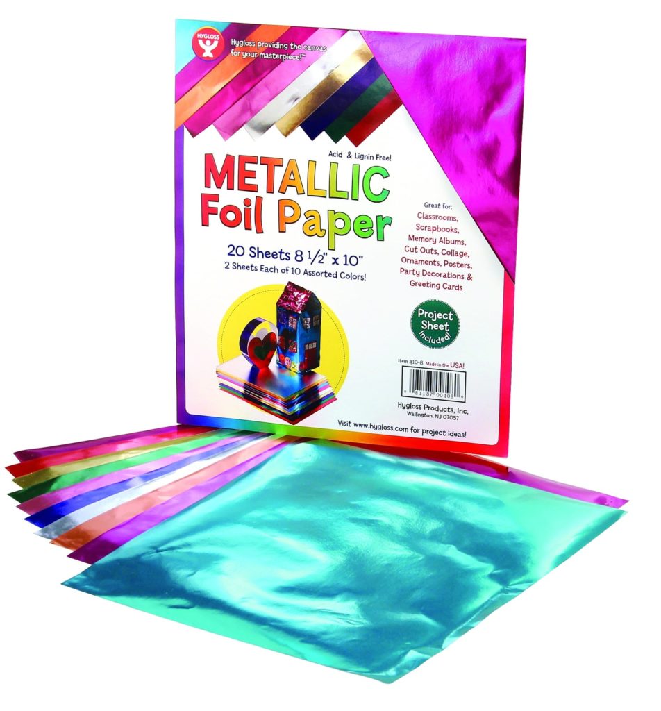  Hygloss Products Metallic Foil Paper - Great for Arts &  Crafts, Classroom Activities & Artists - 8.5 x 10 - 8 Assorted Colors -  12 Packs of 24 Sheets : Arts, Crafts & Sewing