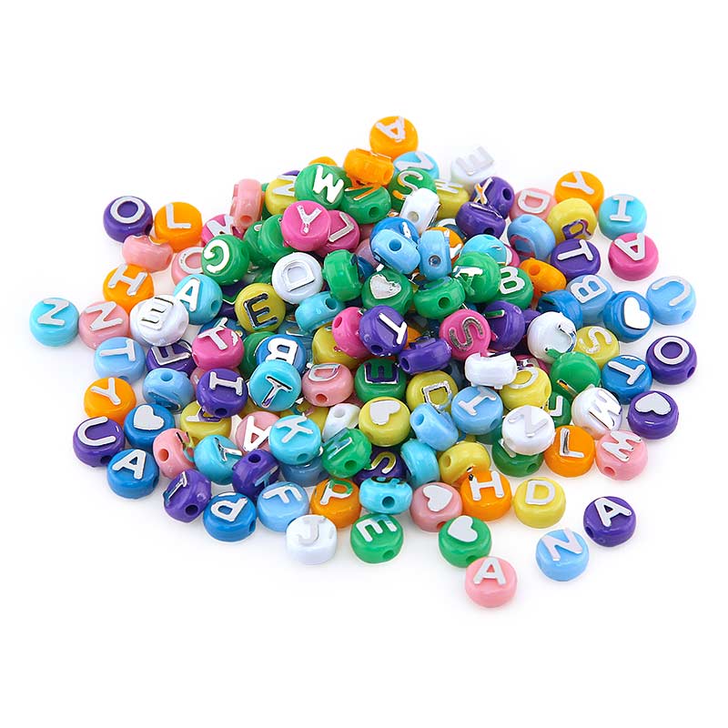 Hello Hobby 300 White Plastic 9mm Alphabet Beads for Unisex Kids Jewelry & Crafts, Pa-8170, Kids Unisex