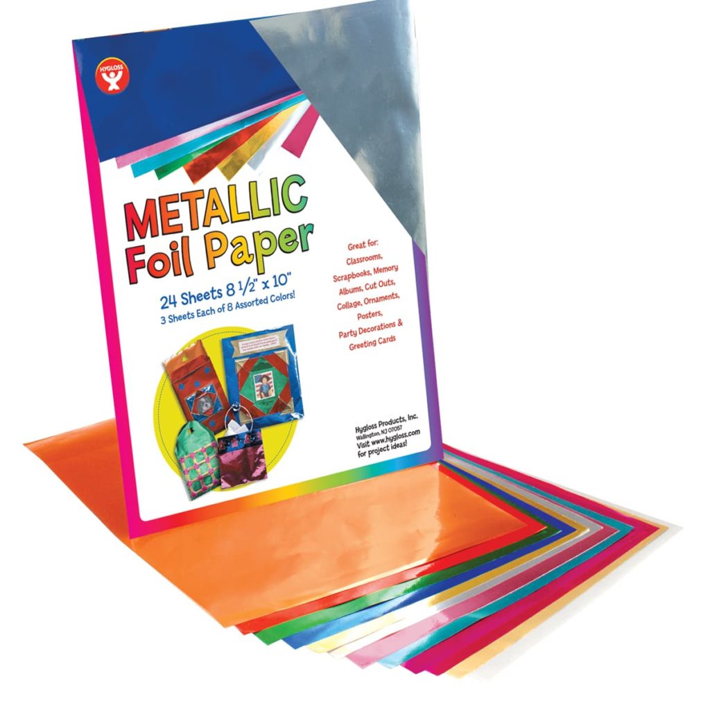 Hygloss Products Metallic Foil Paper Sheets for Arts & Crafts, Classroom  Activities & Artists-10 x 13, 10 Colors, 40 Sheet