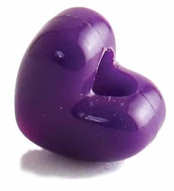 Pearl Dark Purple Heart Shaped Pony Beads #PBH279