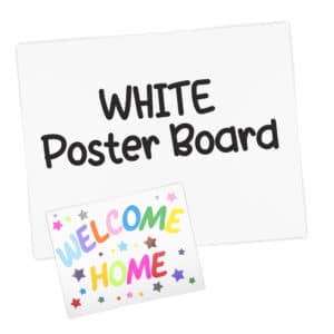 white poster board